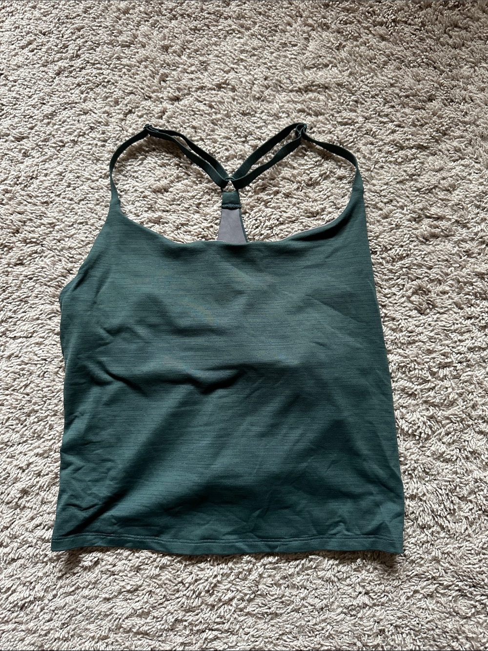 Outdoor Voices Forest Green built in Sports Bra tank